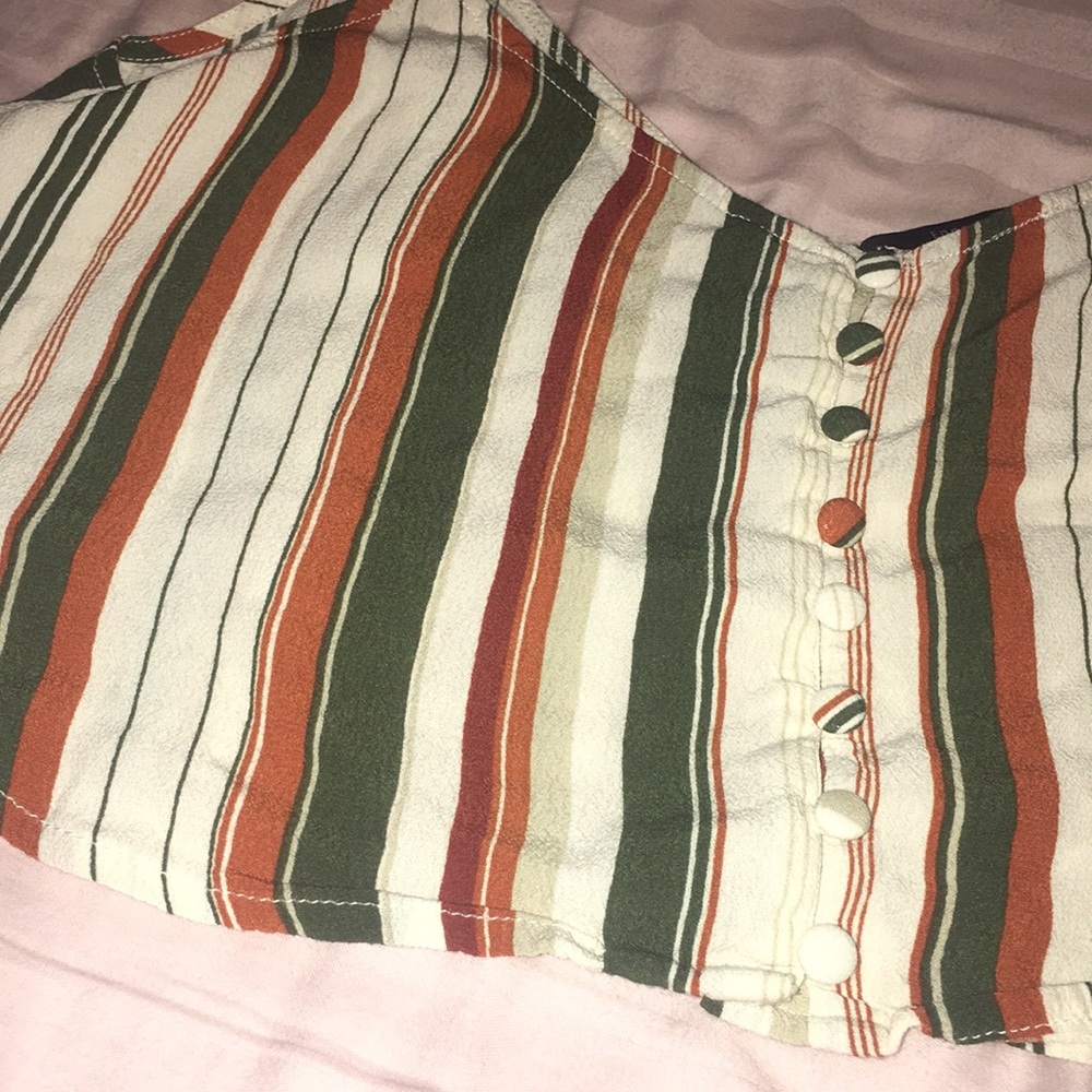 Striped Forever 21 Crop Top - Picture 2 of 4